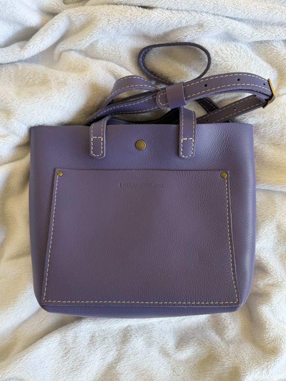 Portland Leather Mini Crossbody Tote - Morning Glory (Unicorn!)
